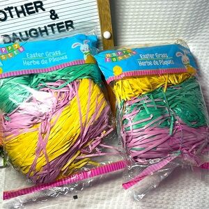 Tri-Color EASTER Basket Grass 2-4 OZ Bags Easter Egg Packing Pink Green …